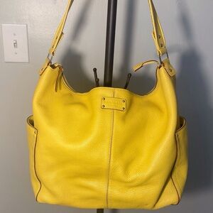 Kate Spade Hobo Yellow Leather Shoulder Bag